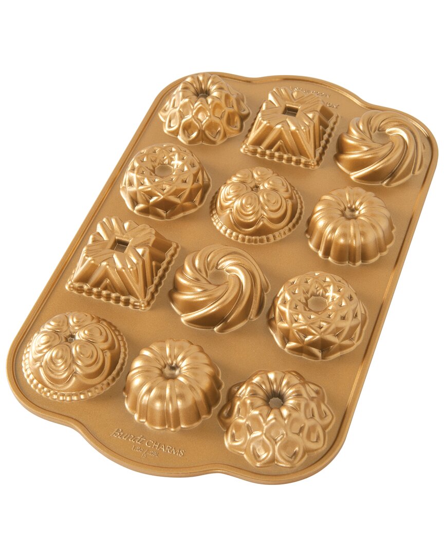 Nordic Ware Bundt Charms Pan In Gold