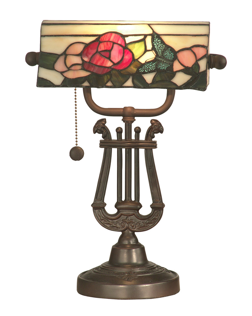 Dale Tiffany Broadview Bank Accent Table Lamp In Multi