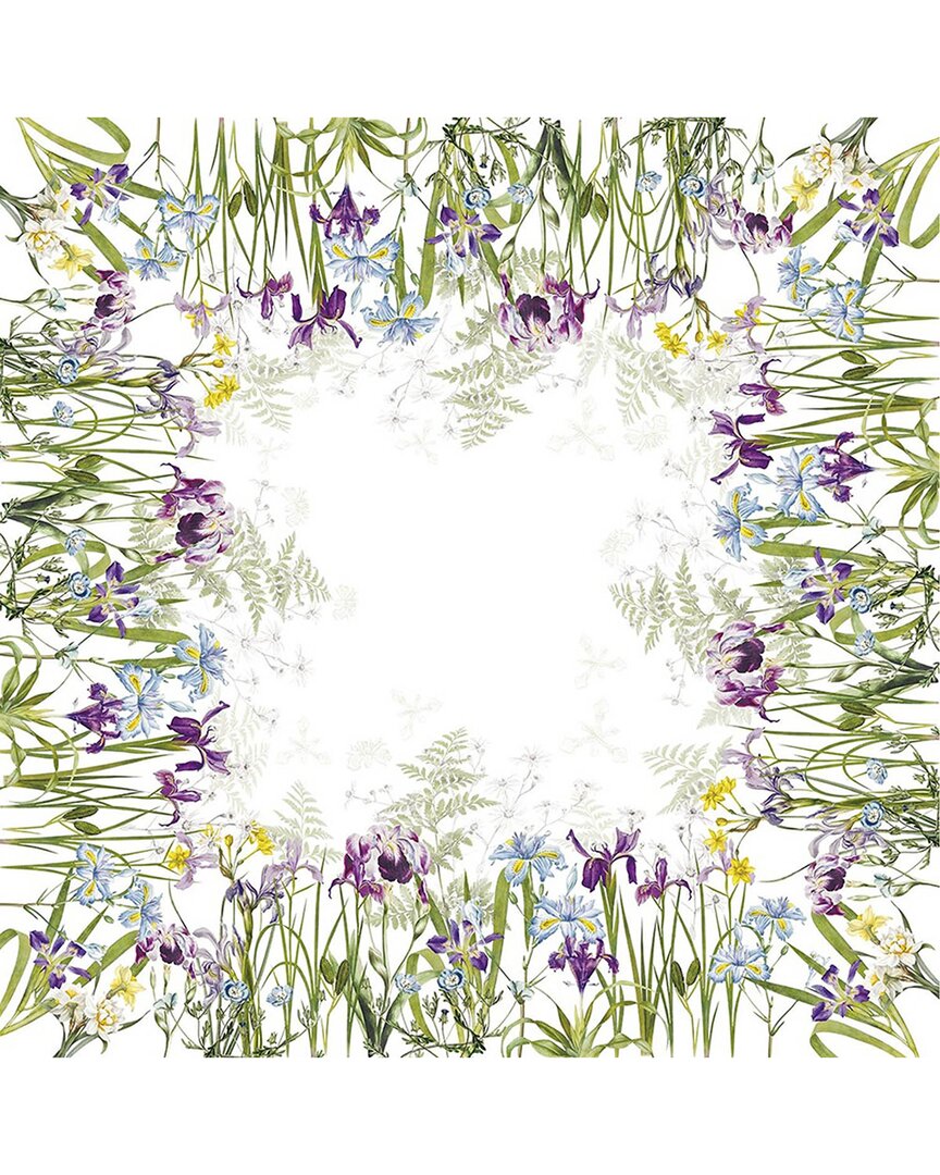 Garnier Thiebaut Iris D'hiver Blanc French Tablecloth