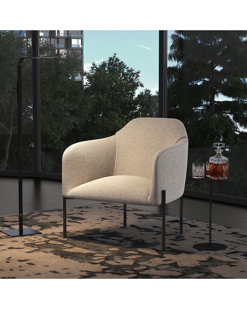 Shop Modloft Tiemann Lounge Chair In Silver