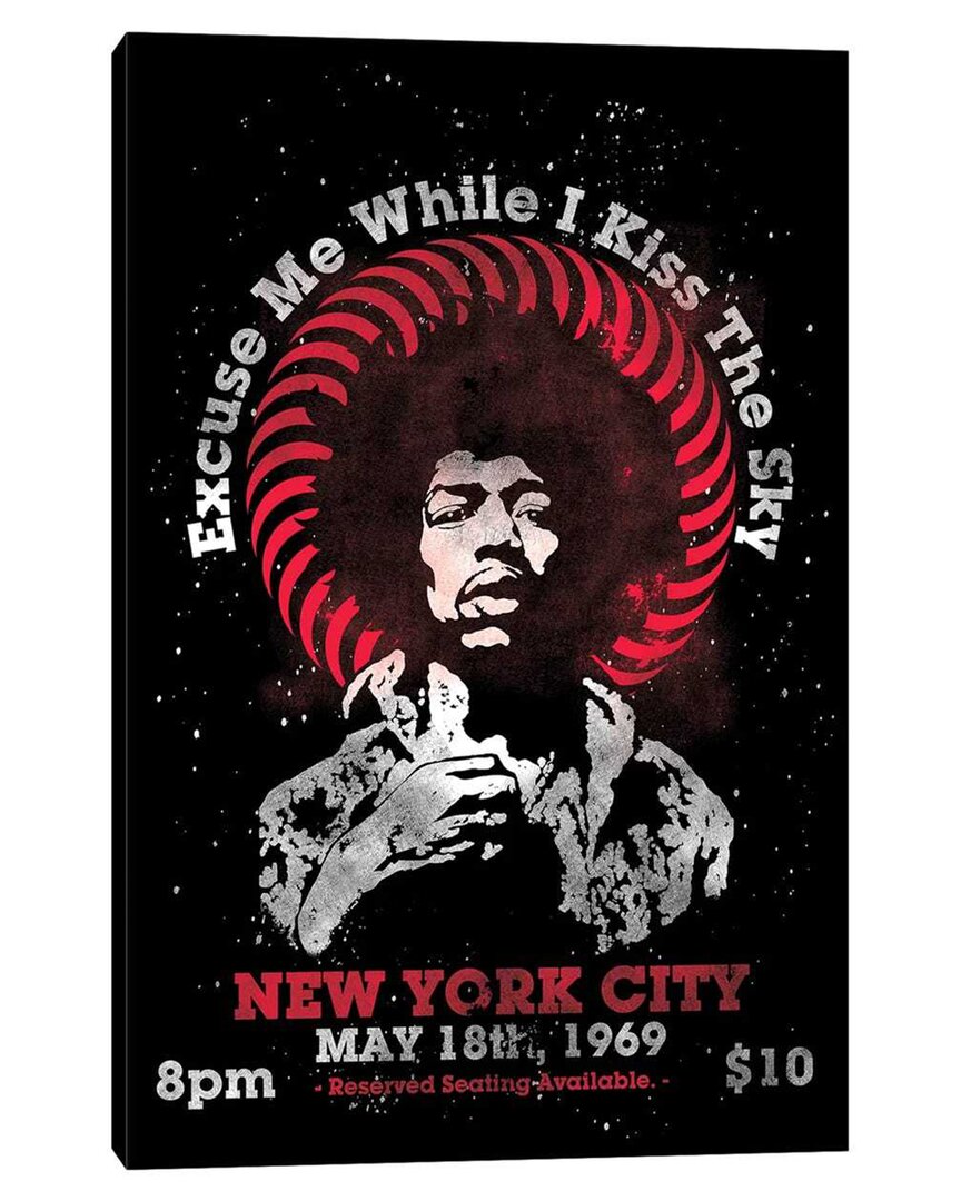Shop Icanvas Jimi Hendrix Experience 1969 U.s. Tour At Madison Square Garden Tribute Poster  By Radio Days Wall A