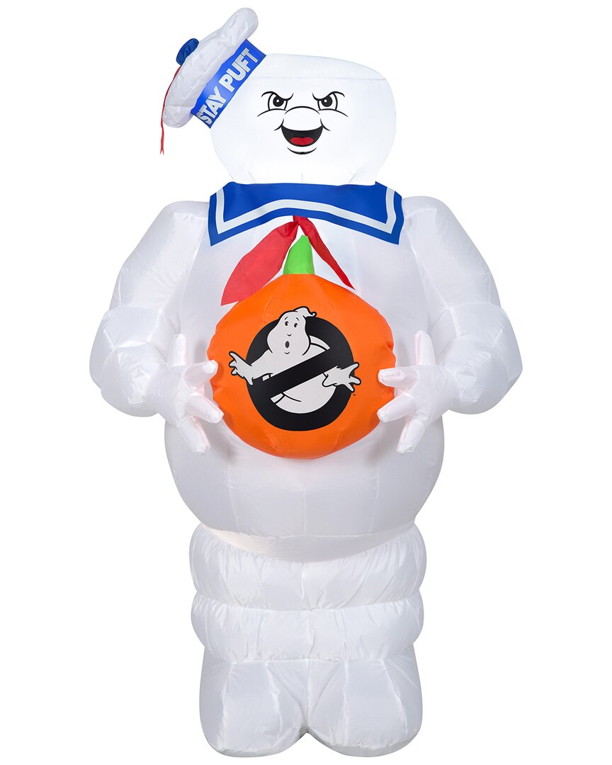 National Tree Company 42in Inflatable Halloween Stay-puft Marshmallow Ma In White