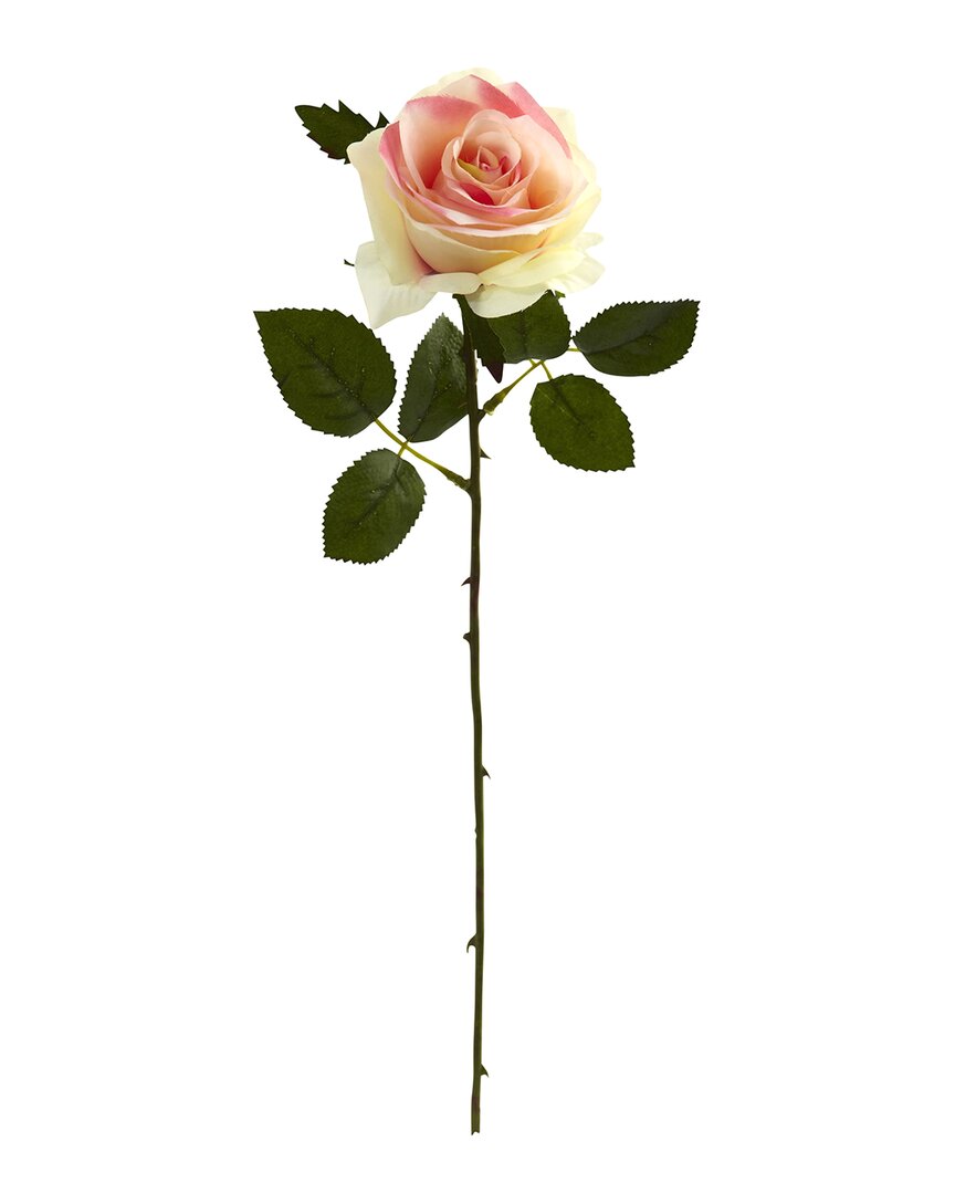 Nearly Natural 18" Rose Artificial Flower, Set Of 24 In Pink