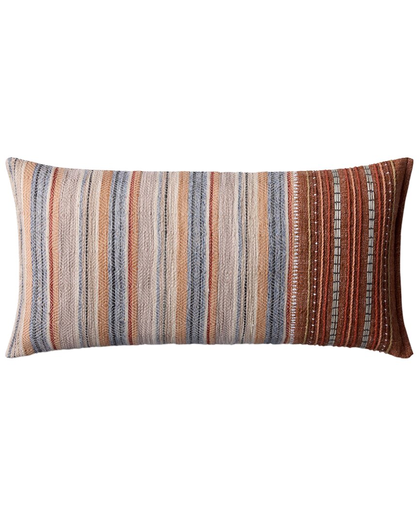 Loloi Ii Loloi 12x27in Pillow Cover With Down Insert In Rust