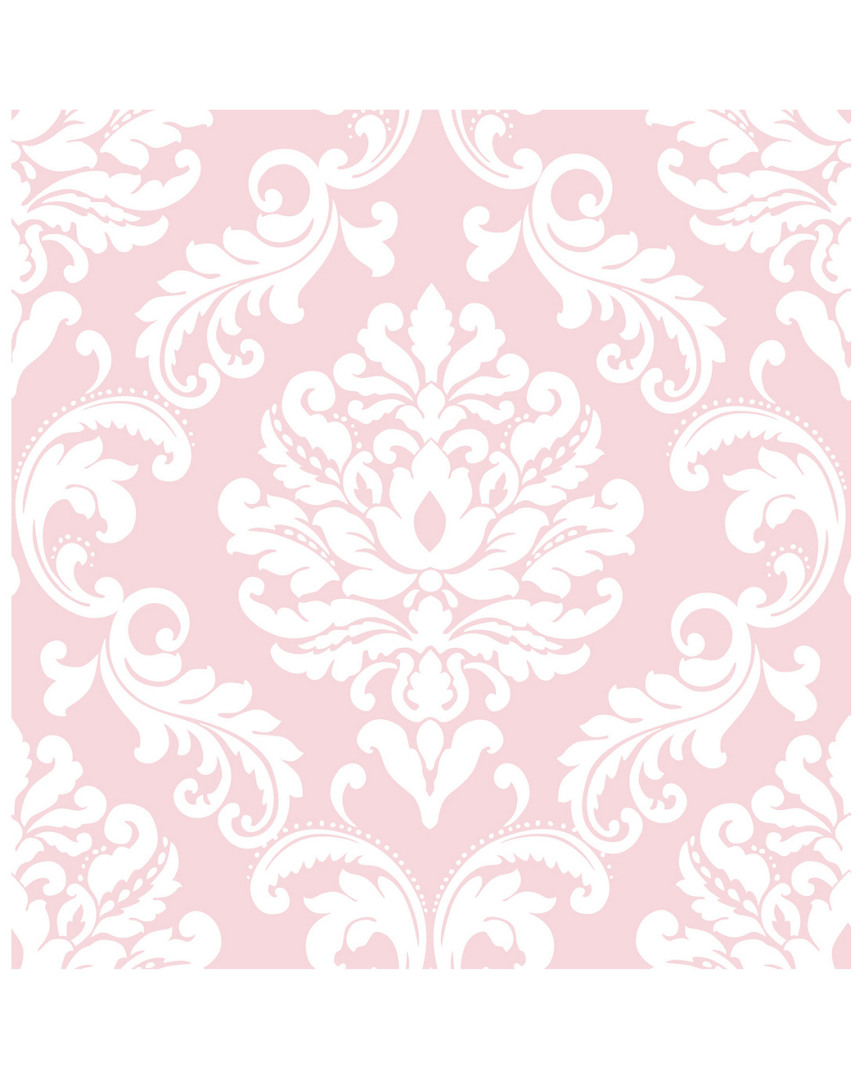 Brewster Pink Ariel Peel And Stick Wallpaper In Nocolor