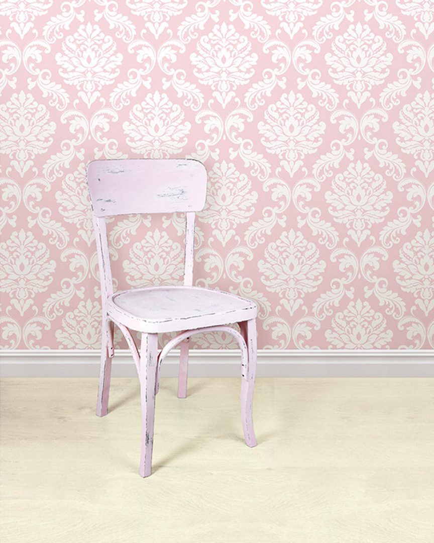 Shop Brewster Pink Ariel Peel And Stick Wallpaper In Nocolor