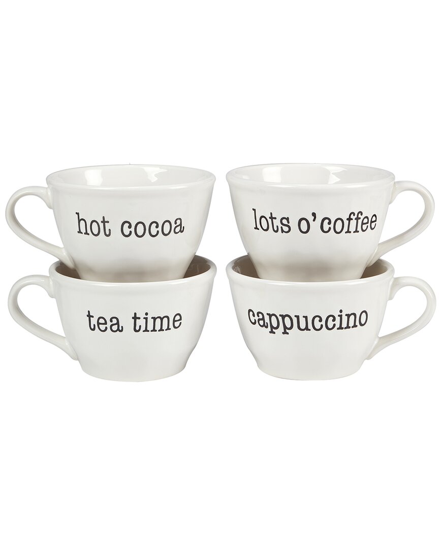 Shop Certified International Just Words Set Of 4 Jumbo Cups