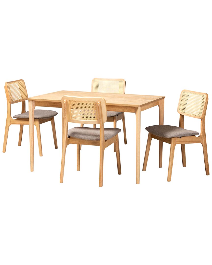 Baxton Studio Dannon Mid-century Modern 5pc Dining Set