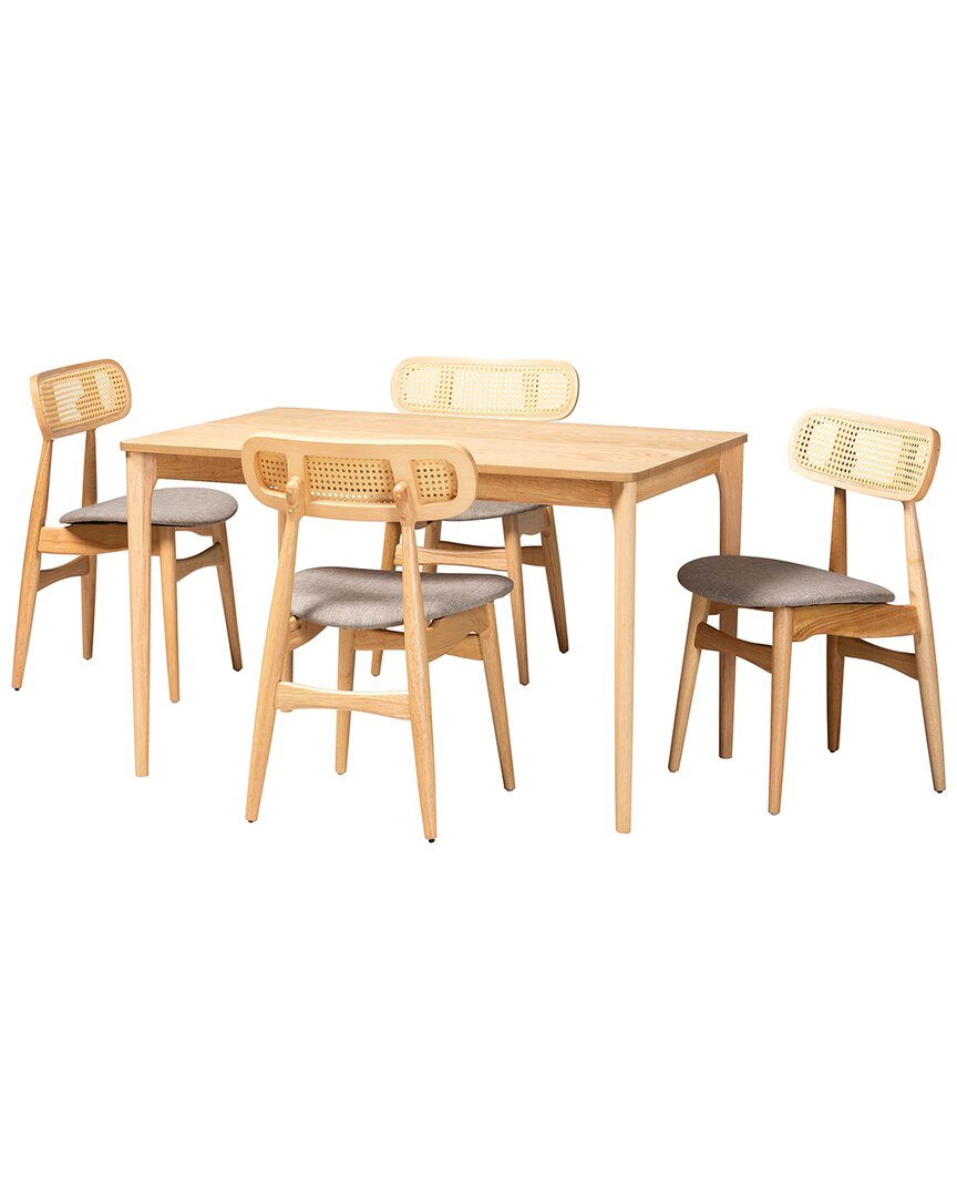 Baxton Studio Tarana Mid-century Modern 5pc Dining Set