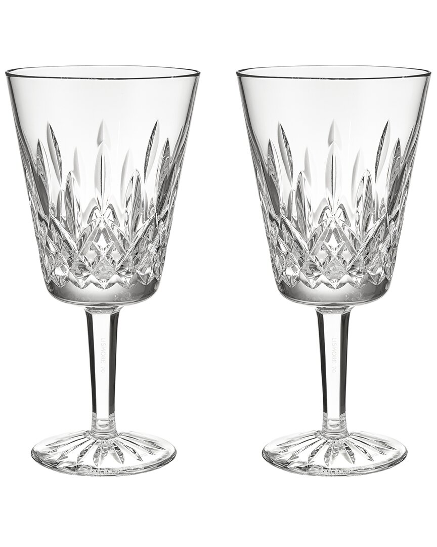 Waterford Lismore Crystal Iced Beverage Glasses 350ml Set Of Two