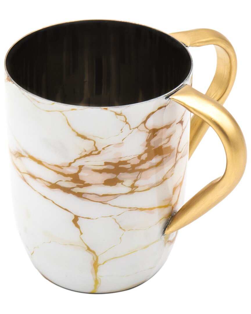 Godinger Berle Gold Marble Decal Washcup In Multi