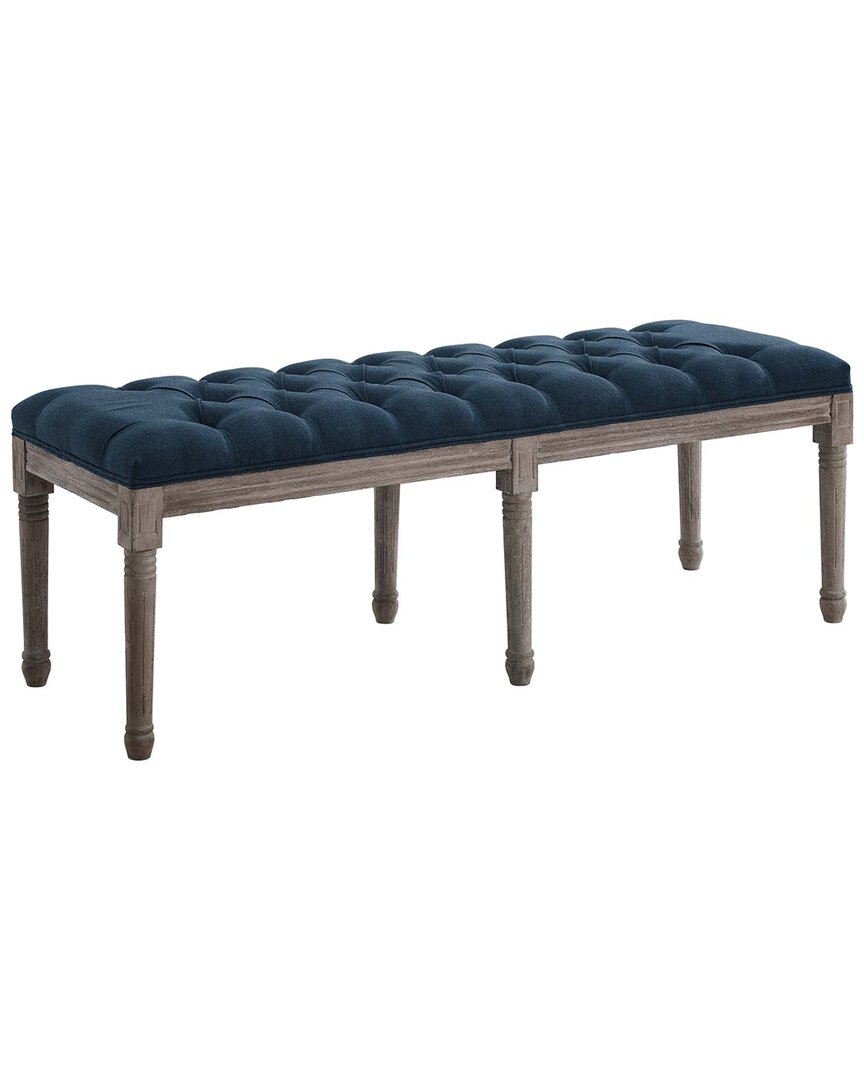 Modway Province French Vintage Bench In Blue