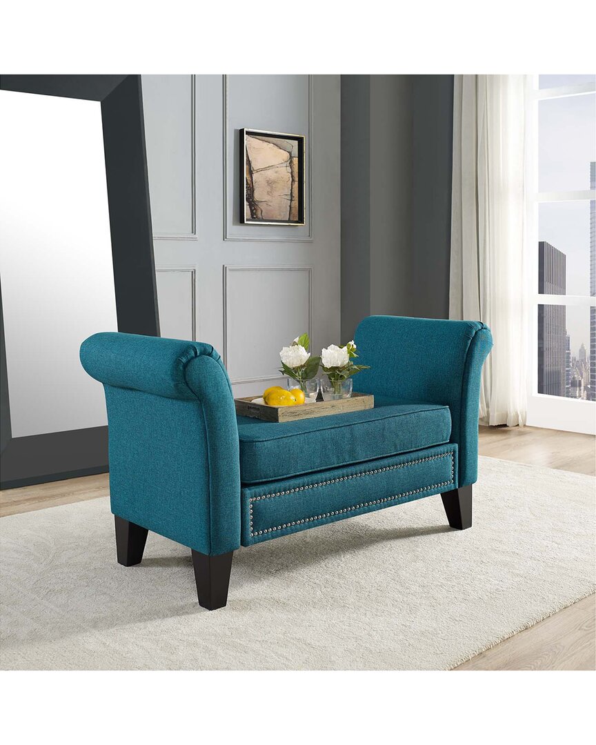 Modway Rendezvous Bench In Blue