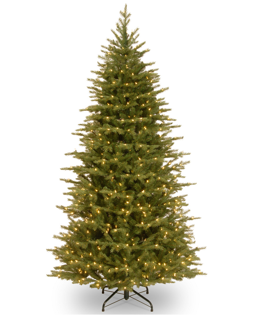 National Tree Company 7.5ft Feel-real Nordic Spruce Slim Hinged Tree With 750 Clear Lights
