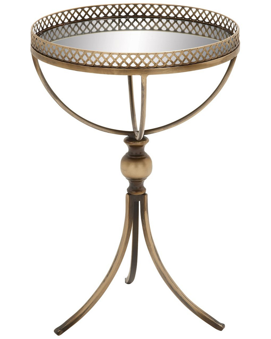 Peyton Lane Metal Mirror Accent Table