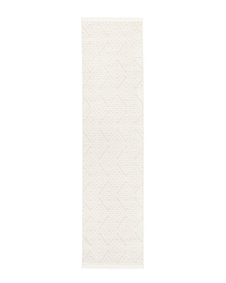 Shop Town & Country Luxe Recycled High-low Modern Geo Plush Area Rug In Ivory