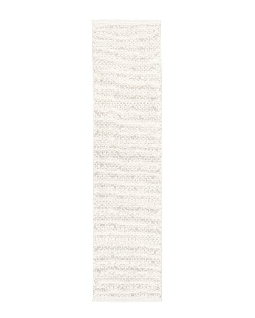 Town & Country Luxe Recycled High-low Modern Geo Plush Area Rug In Ivory
