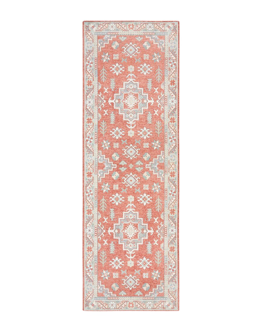 Town & Country Luxe Everwashª Woven New Vintage Multi-use Decorative Rug In Coral