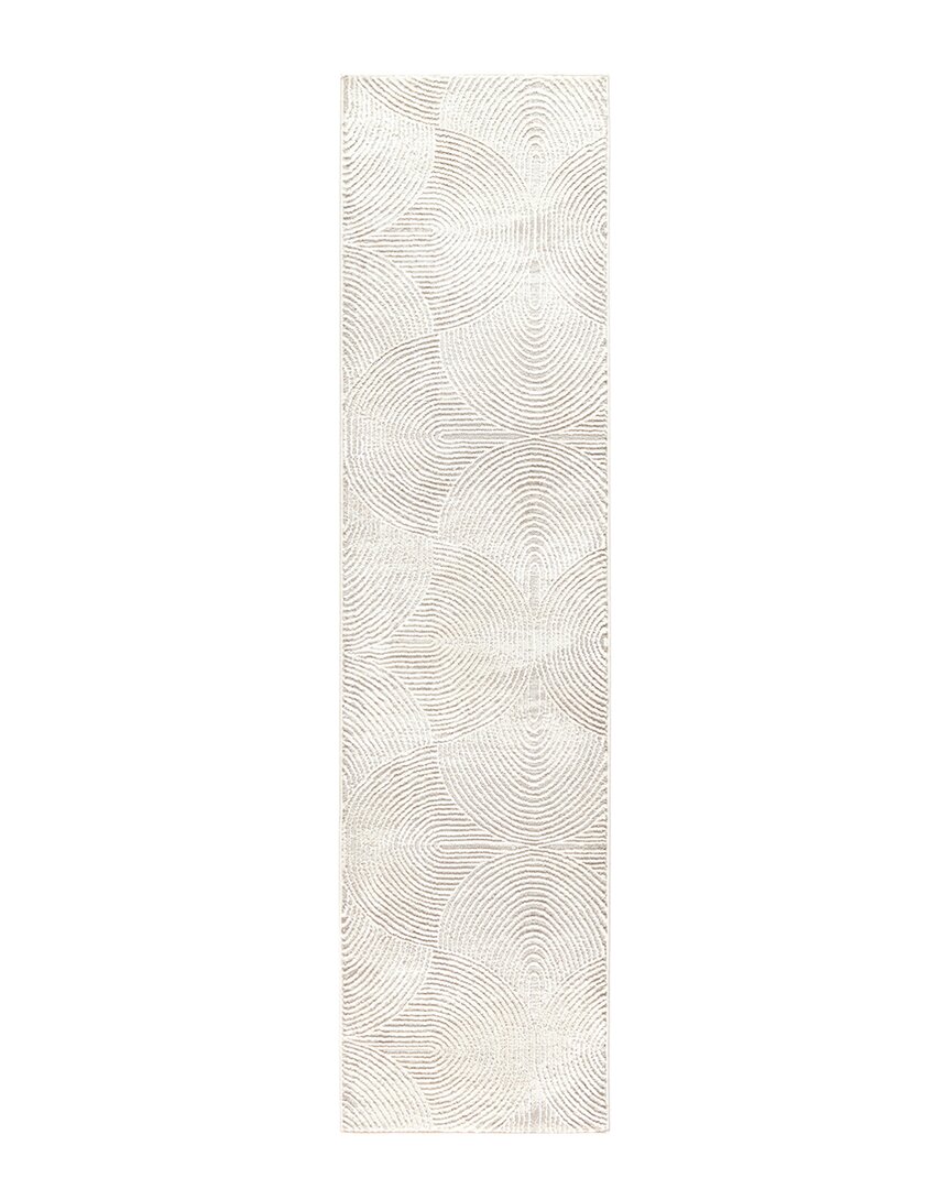 Shop Town & Country Luxe Textured Soft Arches Area Rug In Ivory