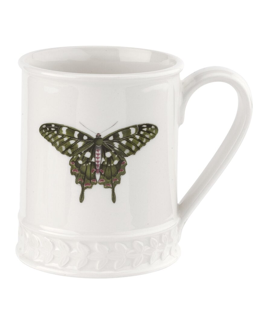 Portmeirion Botanic Garden Set Of 4 Harmony Butterfly Mugs In Green
