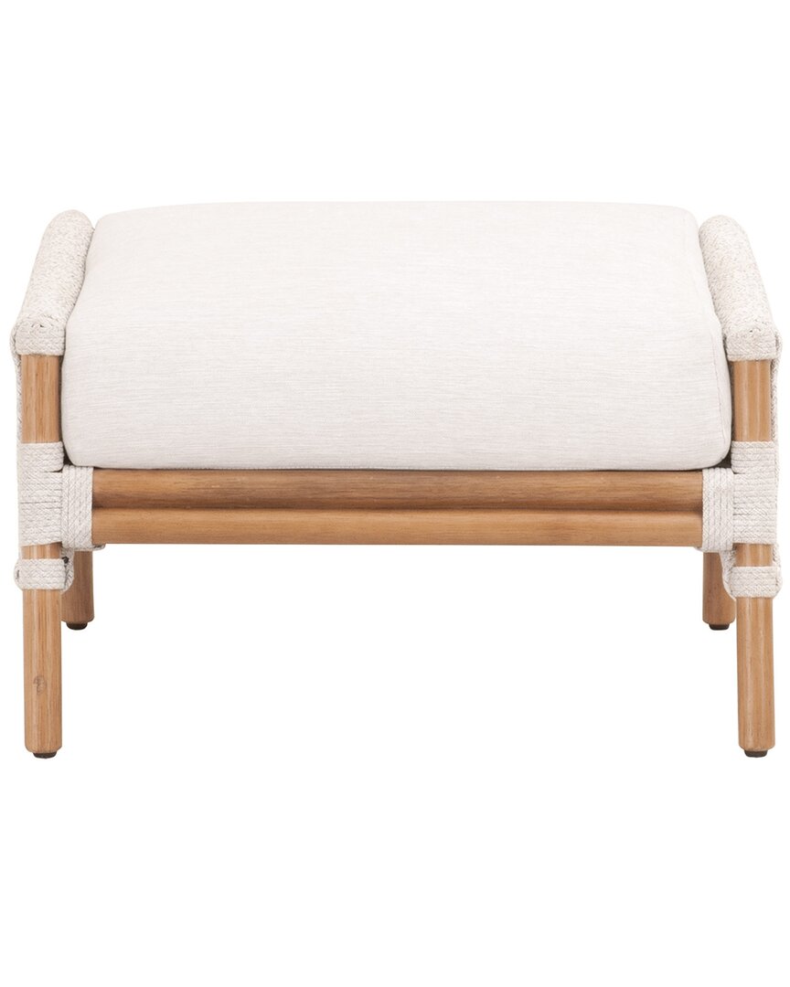 Essentials For Living Bacara Footstool In White