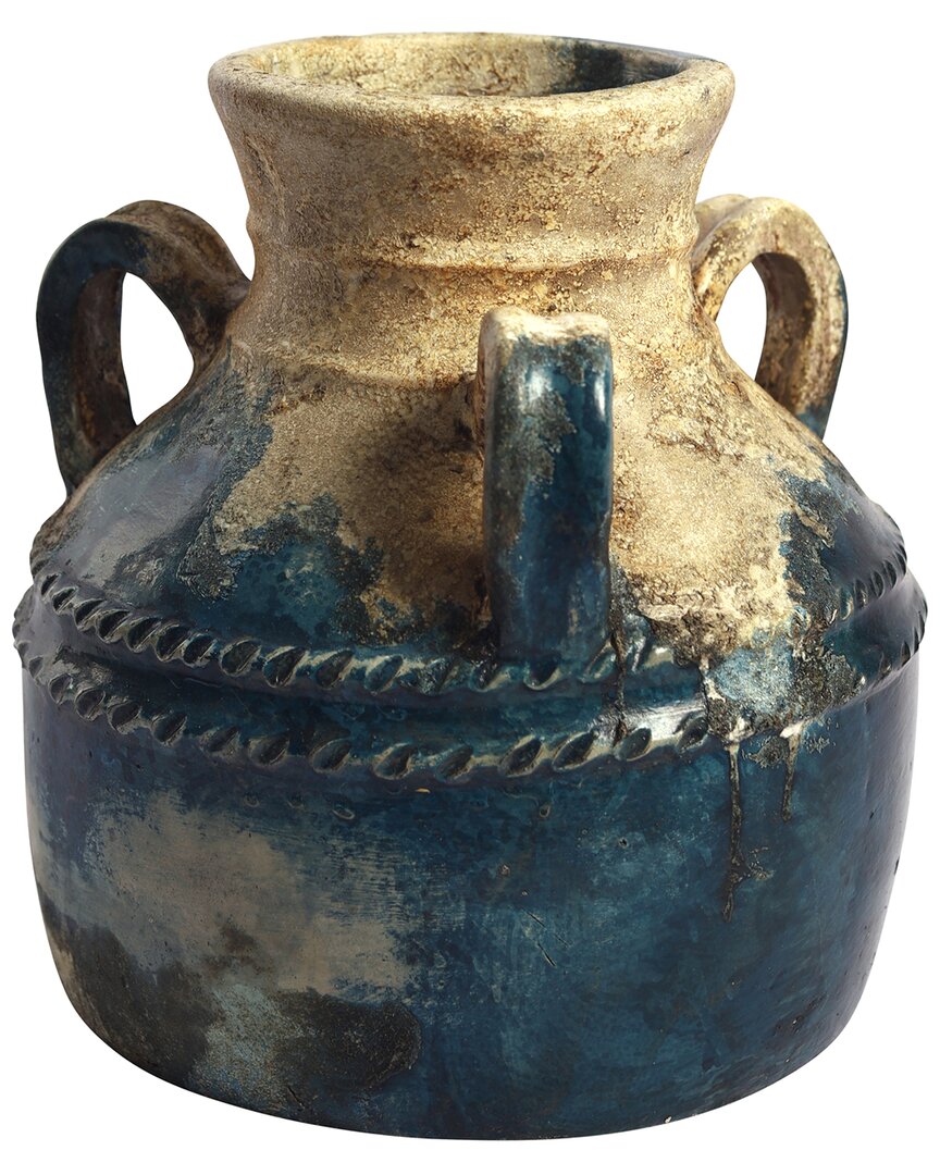 Sagebrook Home 12in Triple Handle Terracotta Jug In Multicolor