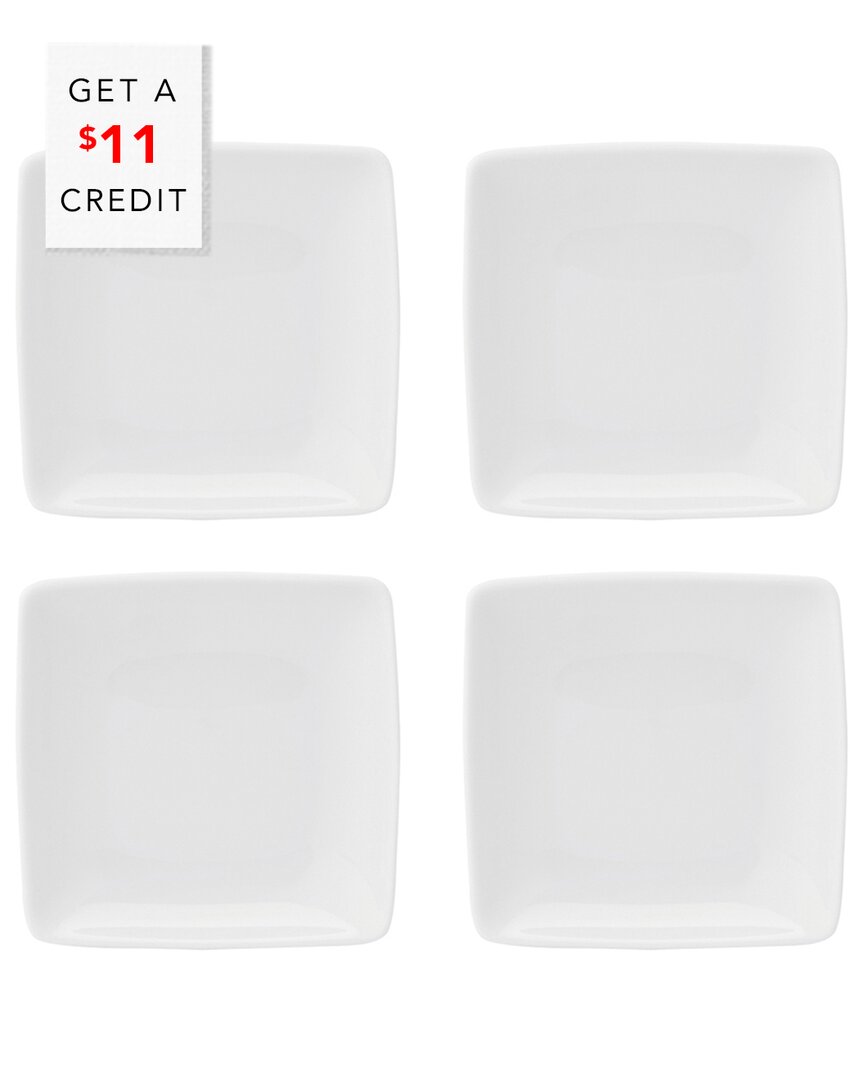 Vista Alegre Carrz White Dinner Plates (set Of 4) With $11 Credit