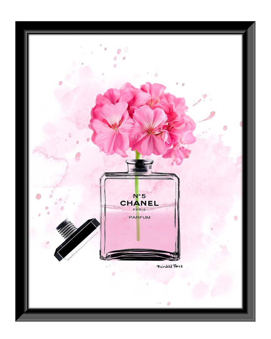 Shop Fairchild Paris Chanel No5 Floral Perfume Bottle Wall Art