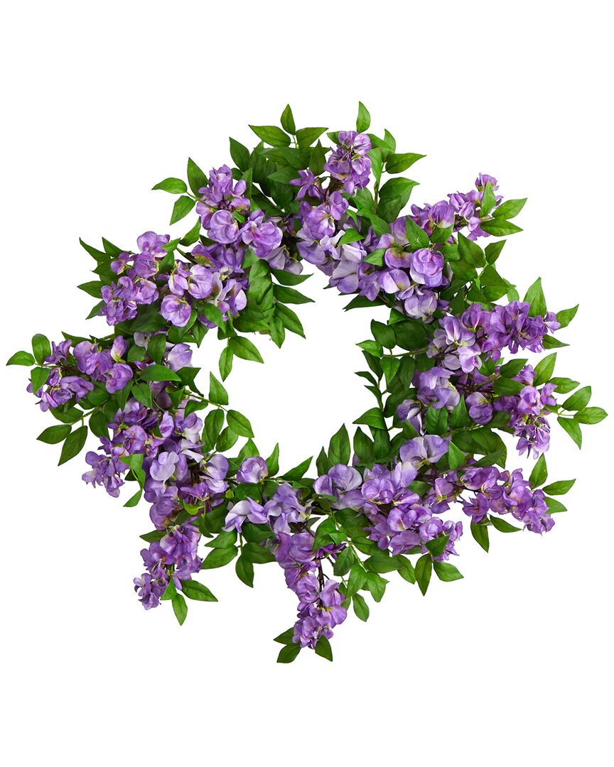 NEARLY NATURAL NEARLY NATURAL 18IN WISTERIA ARTIFICIAL WREATH 