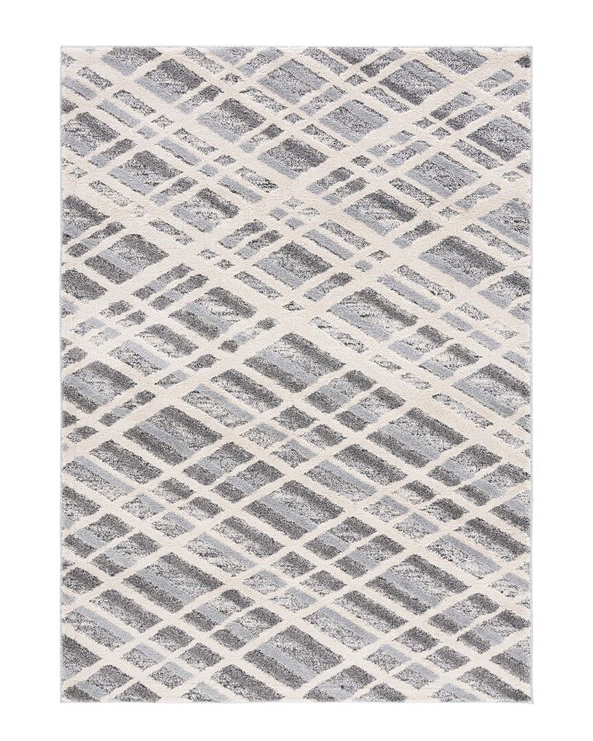 Martha Stewart Lucia Shag Polypropylene Rug In Grey
