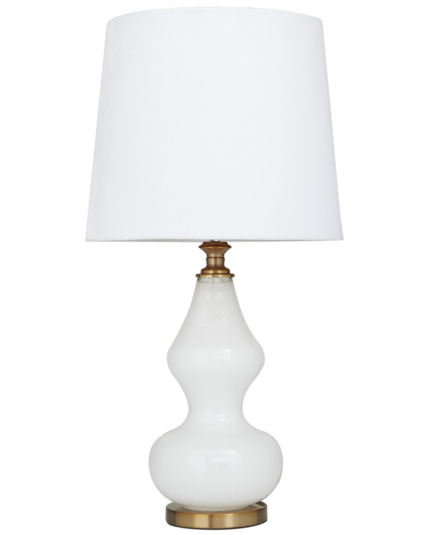 Peyton Lane Modern Glass White Table Lamp