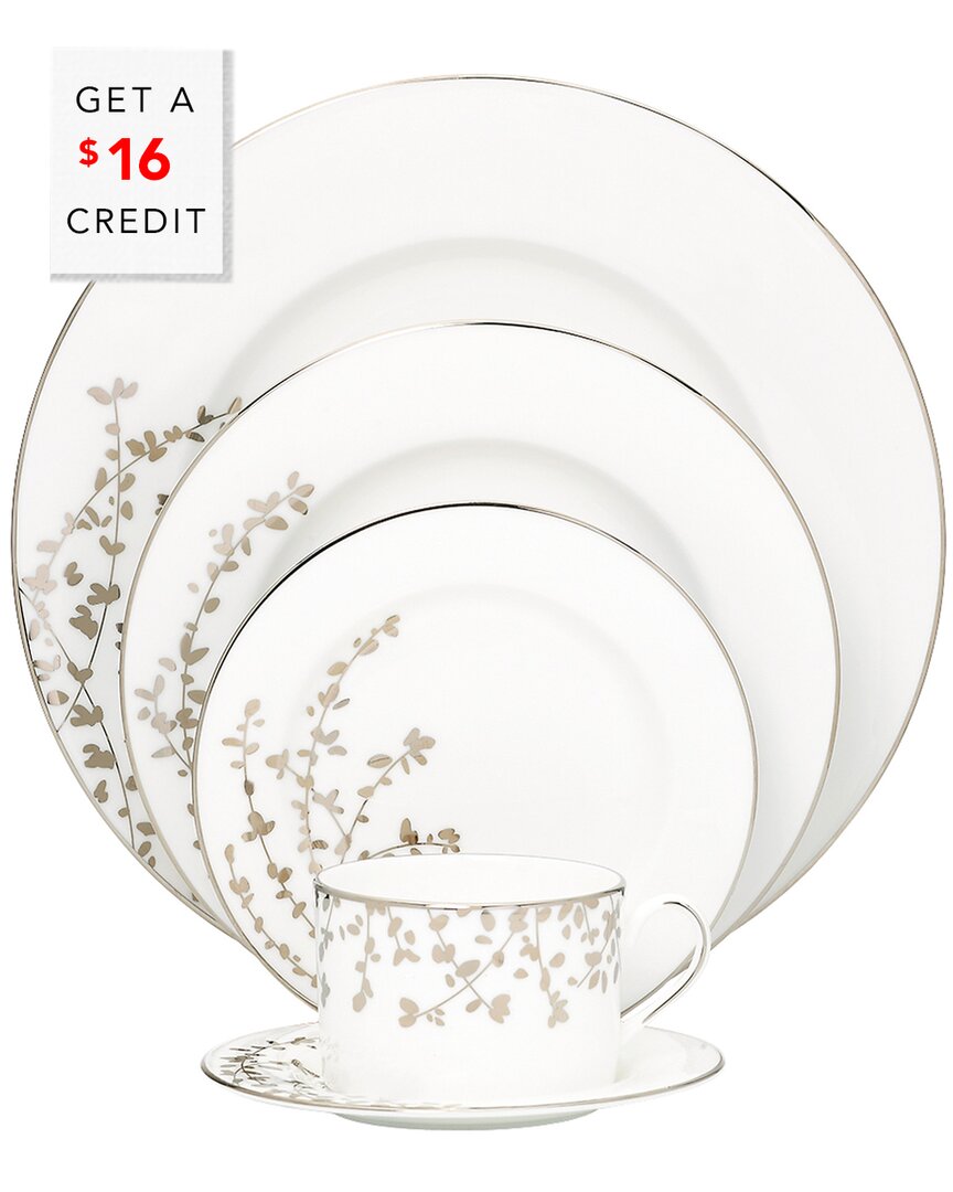 Kate Spade New York Gardner Street Platinum 5 Piece Place Setting