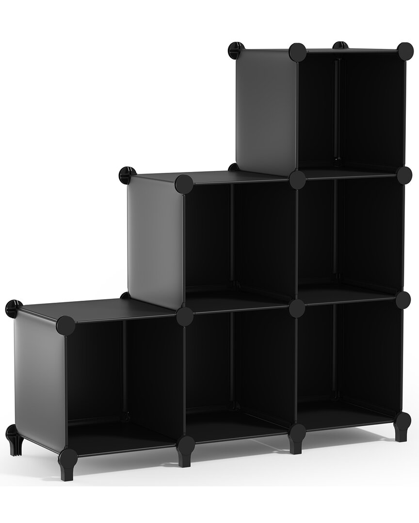Sorbus Set Of 6 Cube Storage Organizers In Black