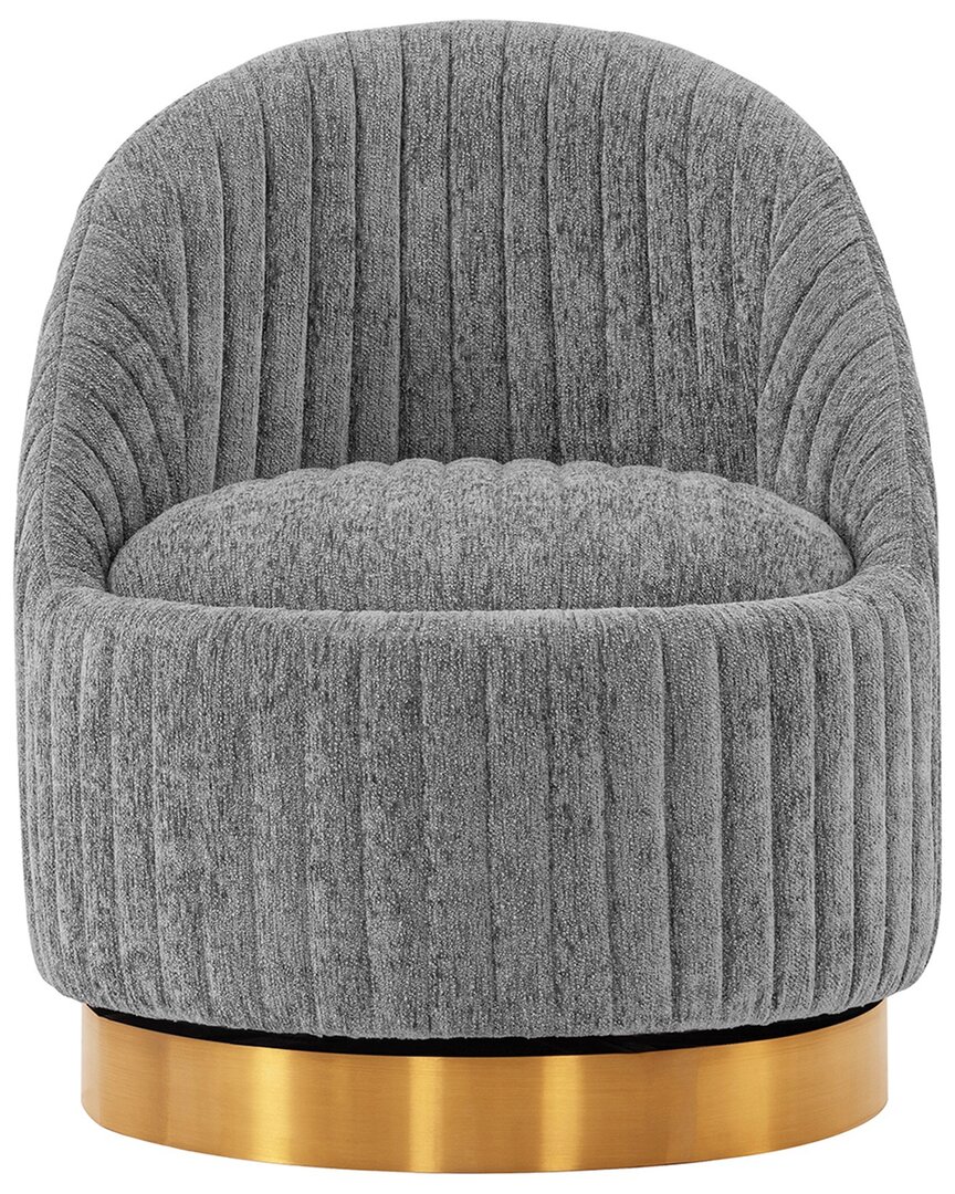 Manhattan Comfort Leela Accent Chair In Gray