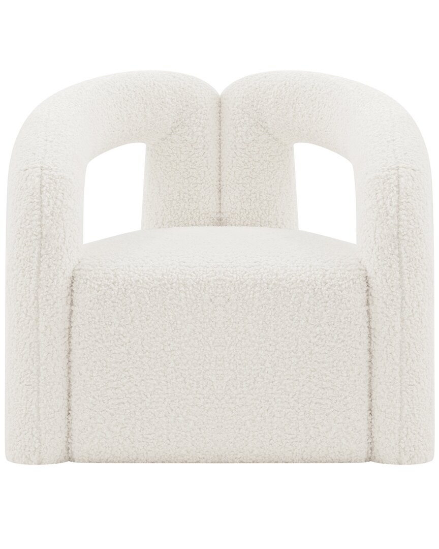 Manhattan Comfort Darian Accent Chair In White
