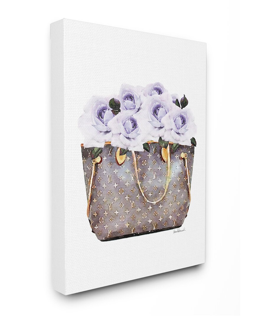 Stupell Industries Purple Flower Purse Glam Fashion Watercolor Design By Amanda Greenwood