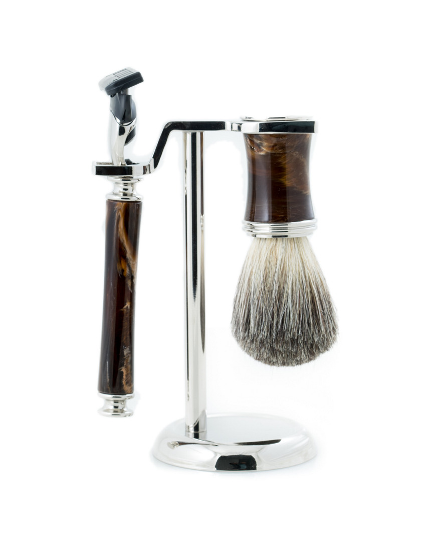 Bey-berk Fusion Razor & Pure Badger Brush Shaving Set