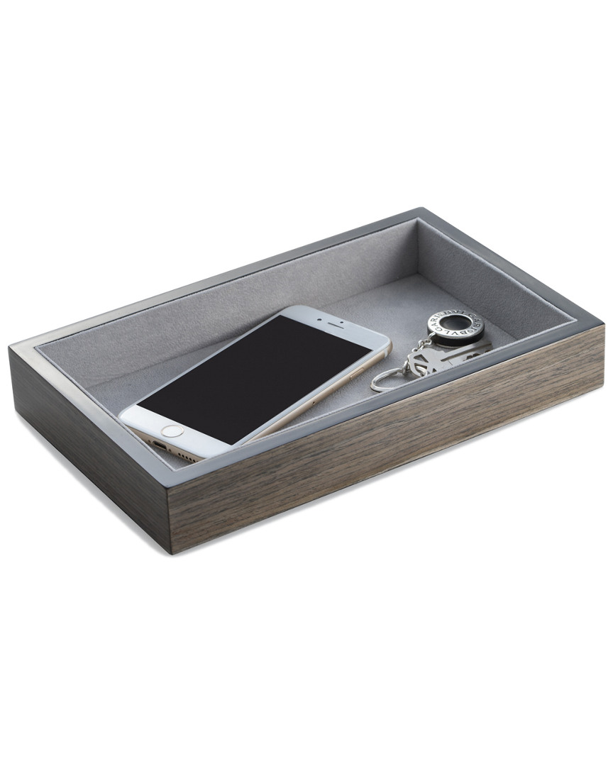 Bey-berk Lacquered Ash Wood Open Face Valet Tray