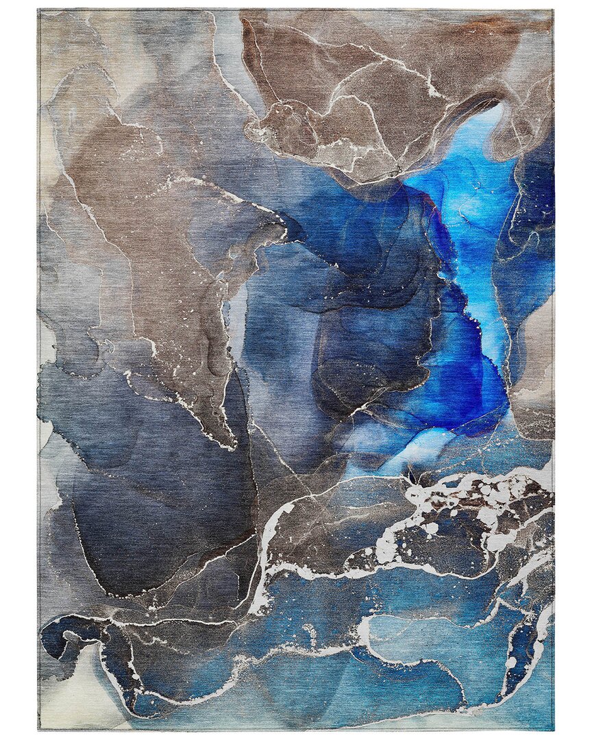 Addison Rugs Chantille Polyester Indoor/outdoor Washable Rug In Blue
