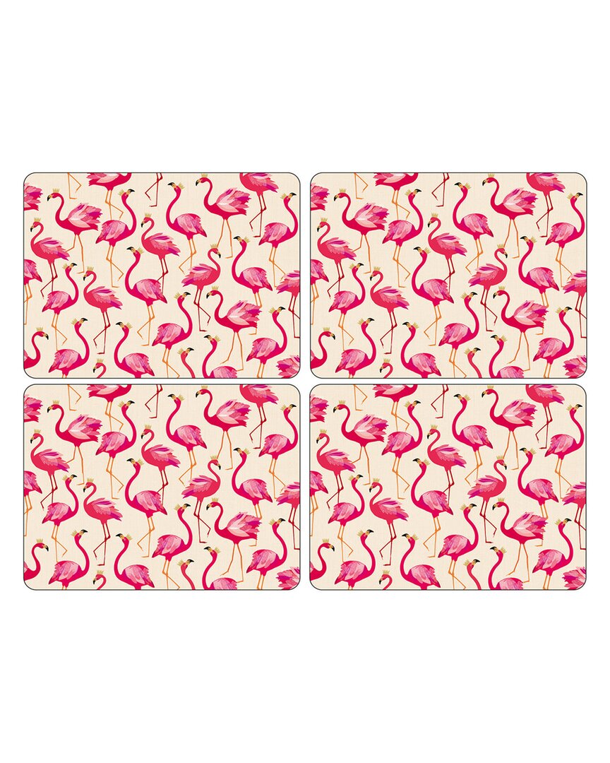 Pimpernel Set Of 4 The Flamingo Collection Large Placemats In Multi