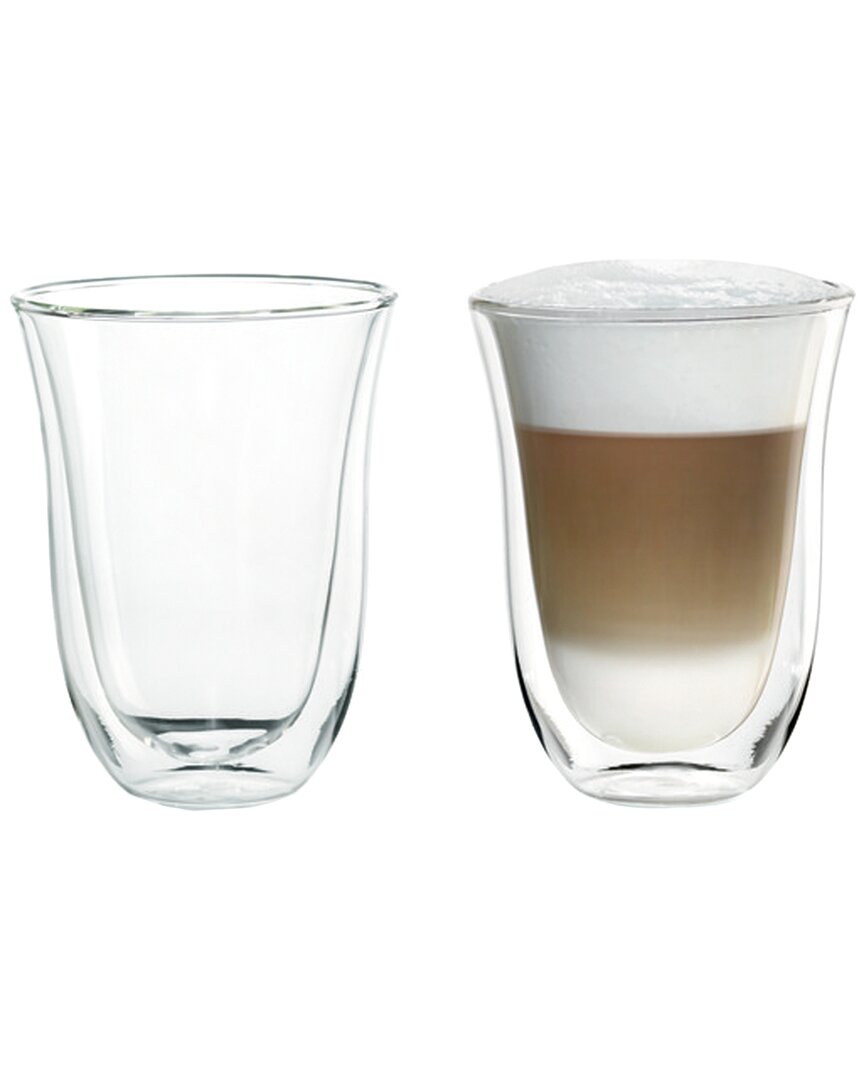 Delonghi Set Of Two 7.5oz Latte Glasses