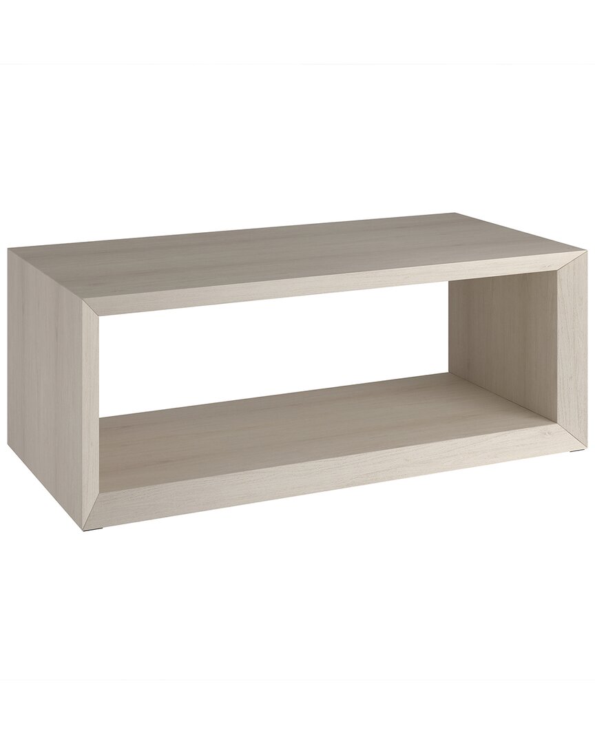 Abraham + Ivy Osmond 48in Rectangular Coffee Table In White
