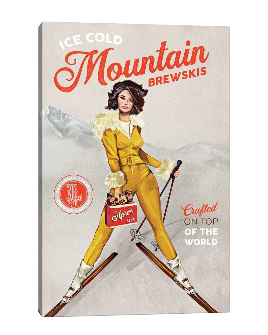 Icanvas Apres Ski Mountain Brewski By The Whiskey Ginger Wall Art