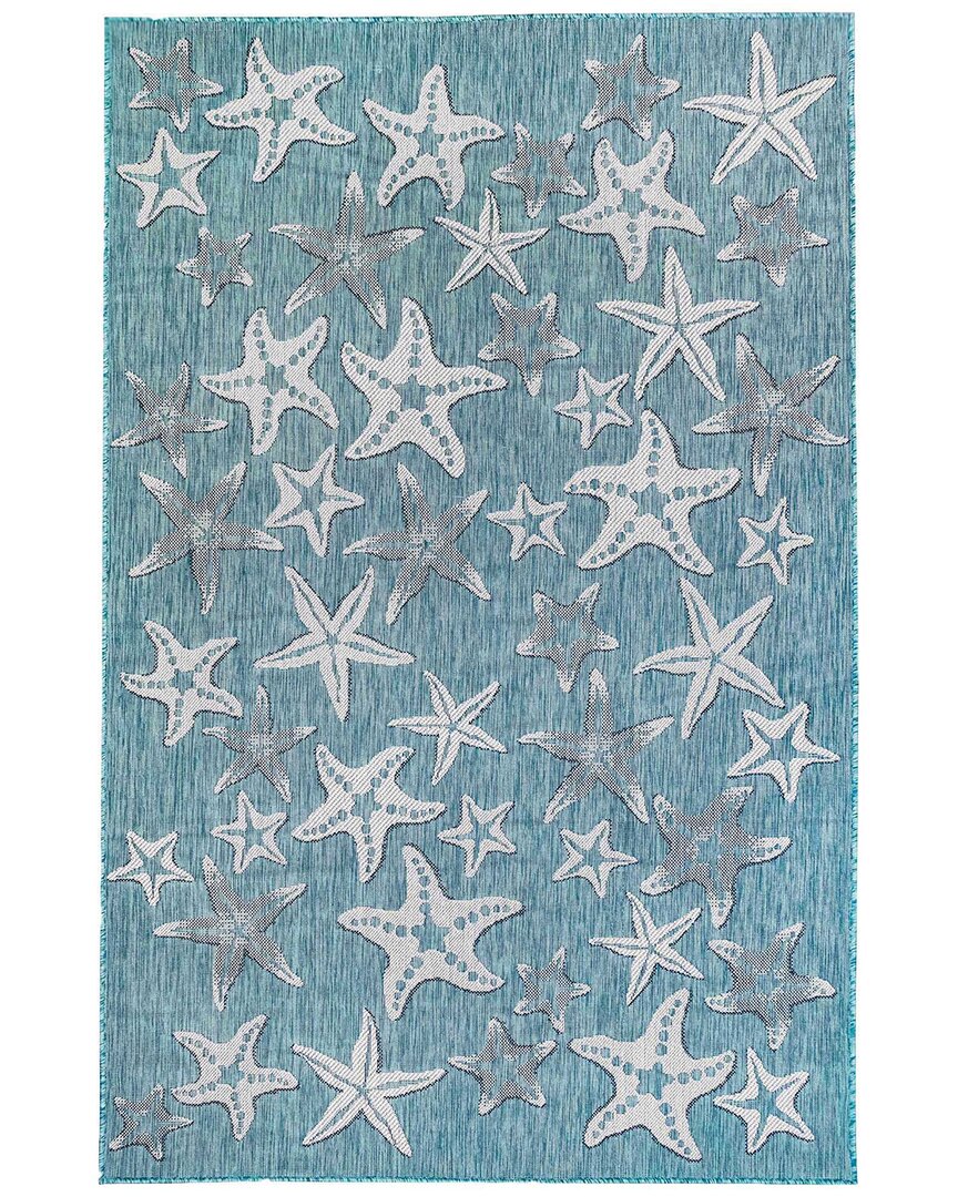 Liora Manne Carmel Indoor/outdoor Rug In Aqua