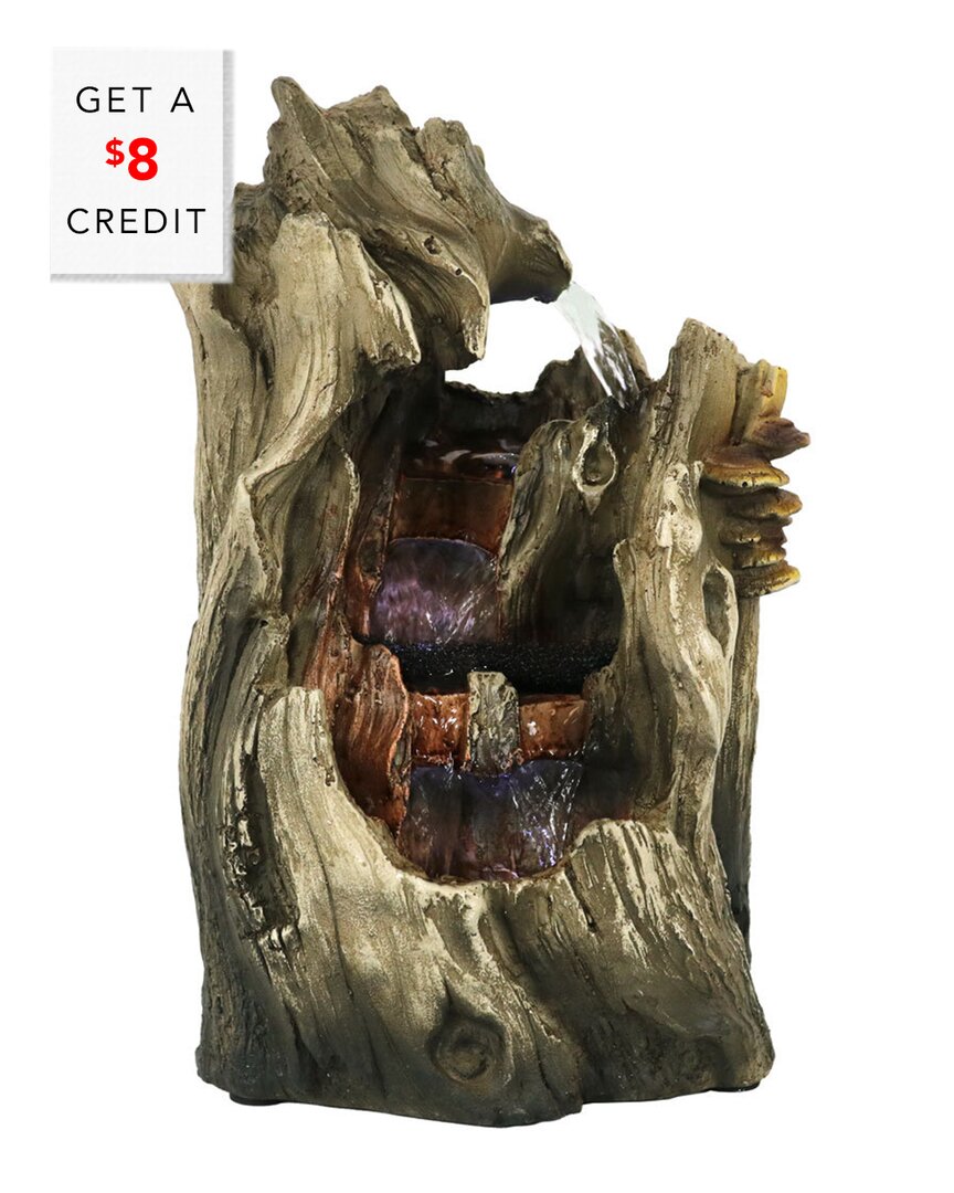 SUNNYDAZE SUNNYDAZE CASCADING CAVES WATERFALL WATER TABLETOP FOUNTAIN FEATURE W/ LED WITH $8 CREDIT