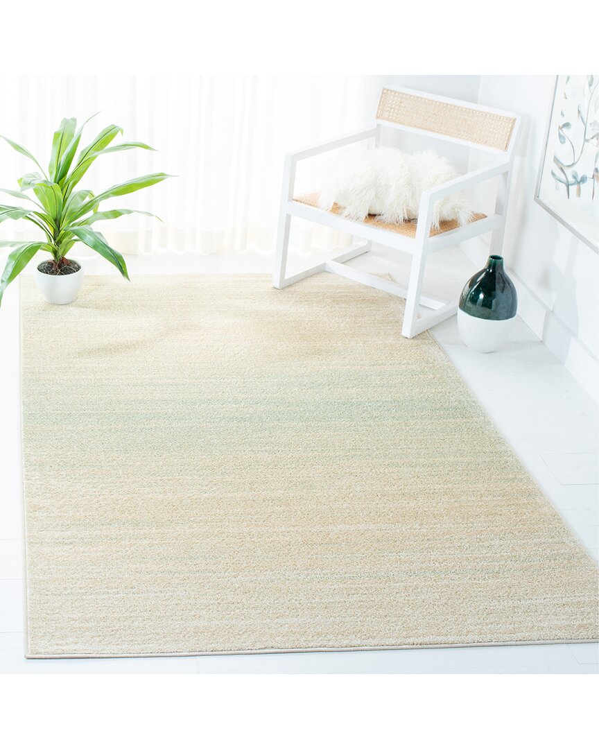 Safavieh Adirondack Machine Made Area Rug, Green / Ivory Contemporary Style Easy Care In Neutral