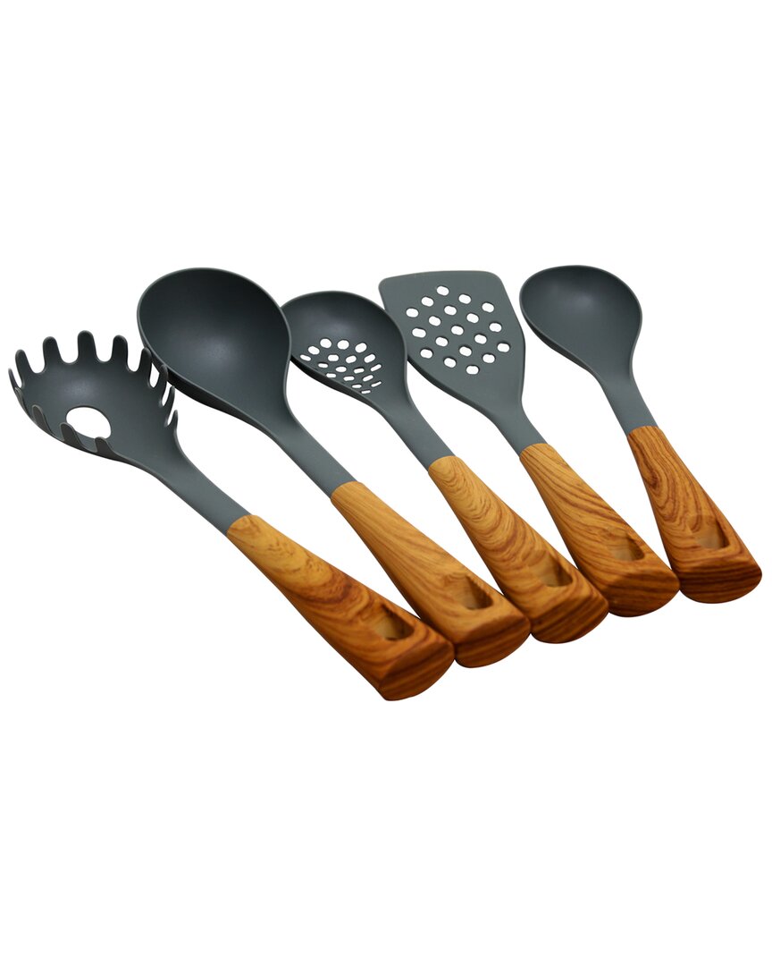 OSTER OSTER EVERWOOD KITCHEN NYLON TOOLS WITH WOOD INSPIHANDLES (SET OF 5)
