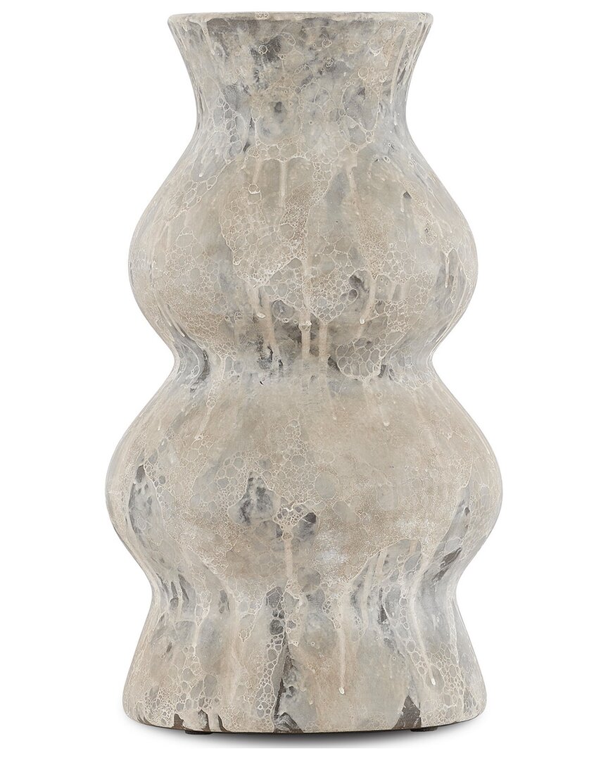 Currey & Company Phoenician Large Vase In Grey