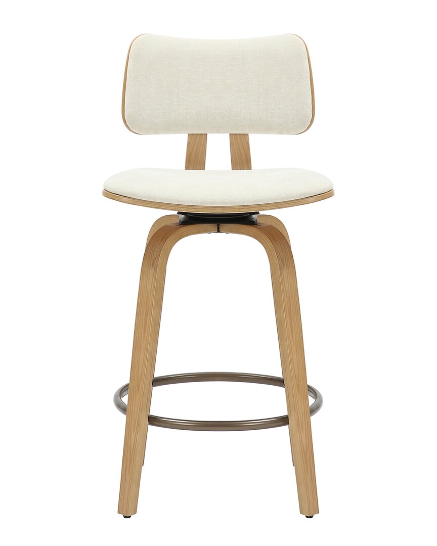 Worldwide Home Furnishings Mid-century Counter Stool With Swivel In Beige