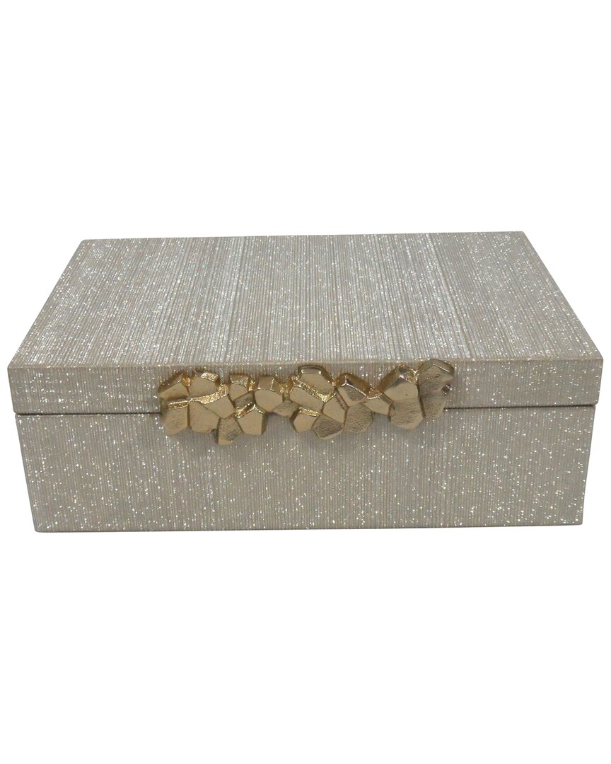 Sagebrook Home 12in Shimmer Box In Gold
